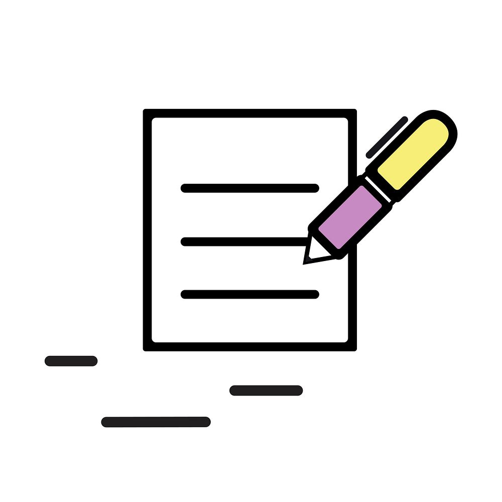 Illustration of Contract icon vector