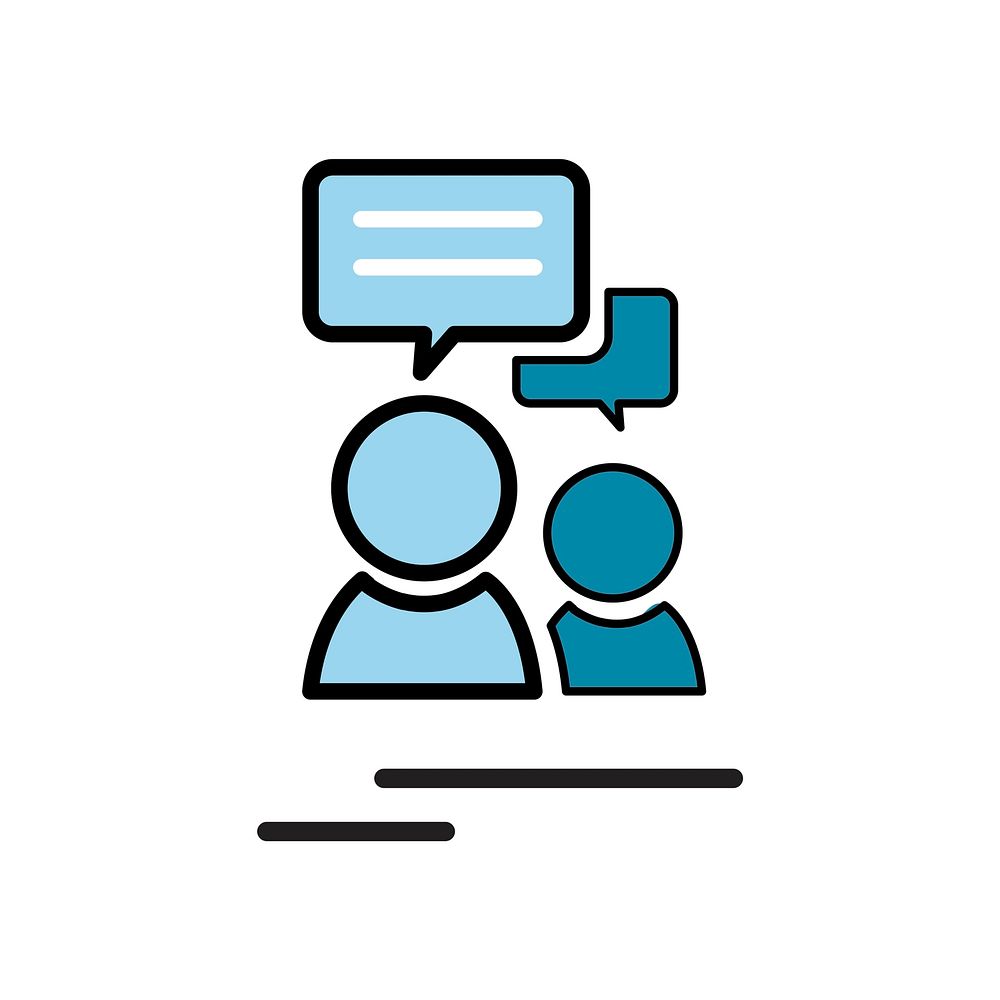 Illustration of speech bubble with avatar vector