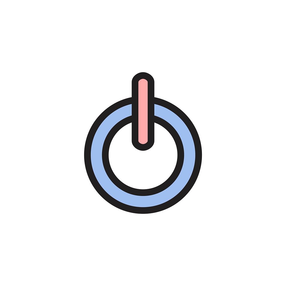 Illustration of power button vector