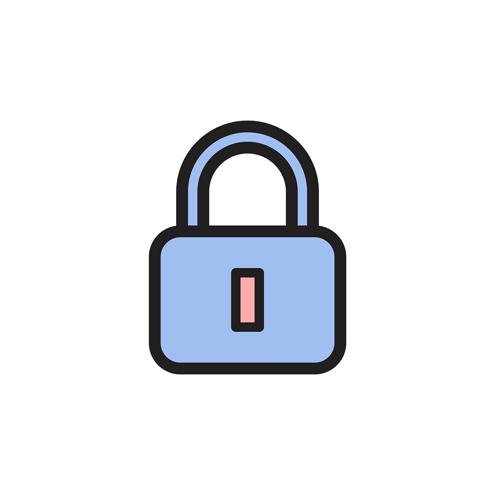 Illustration of lock icon vector
