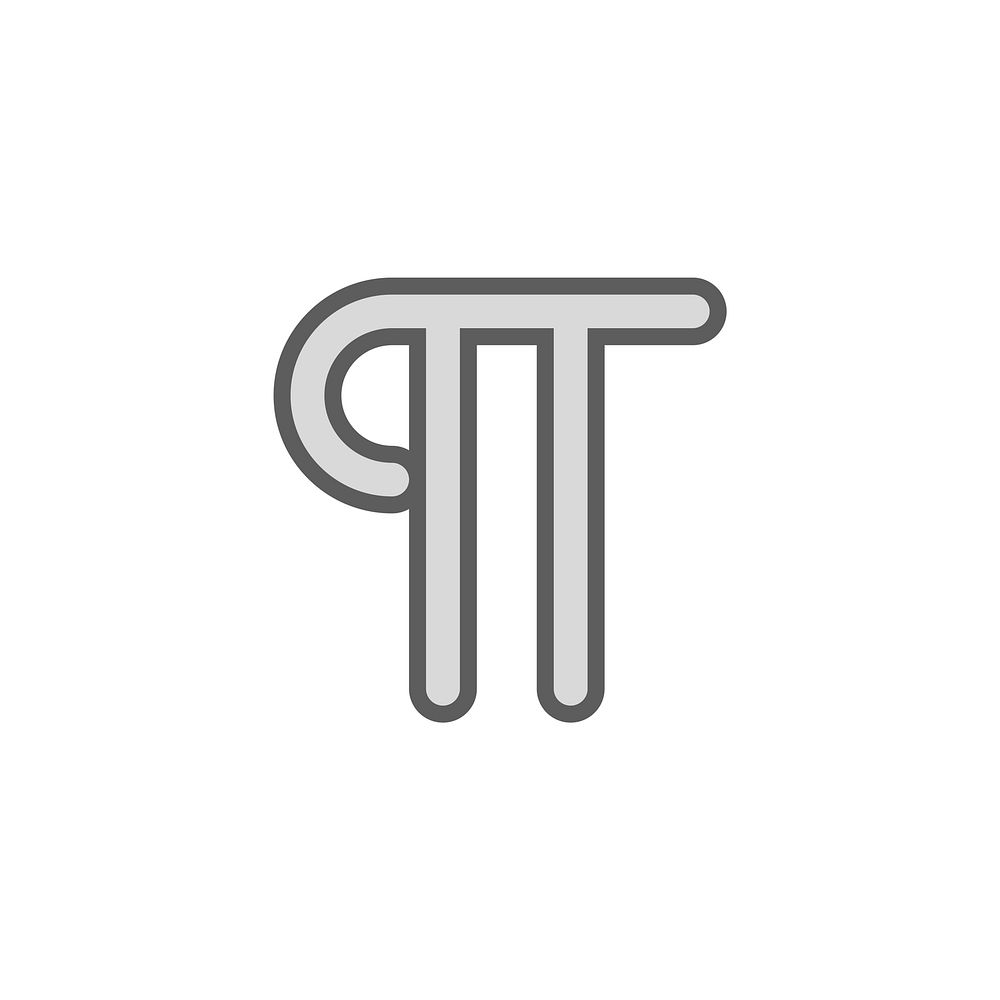 Illustration of pi icon vector