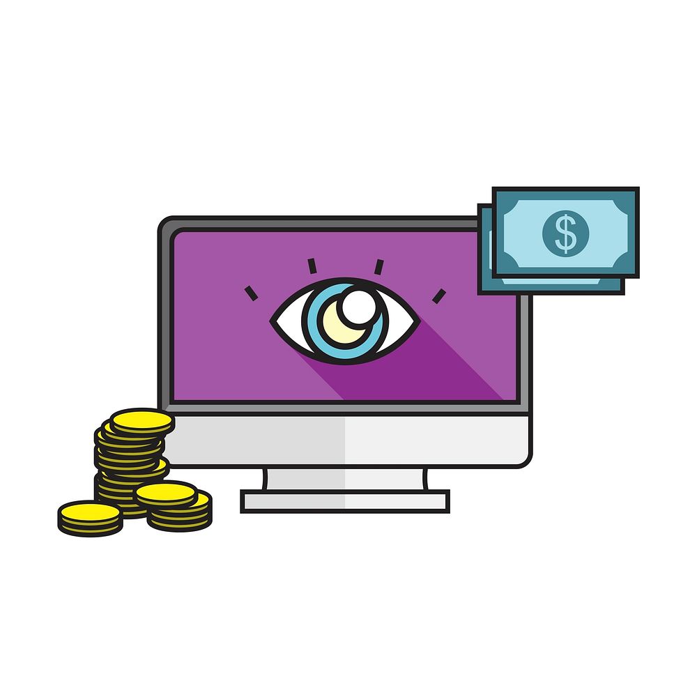 Illustration of online payment vector