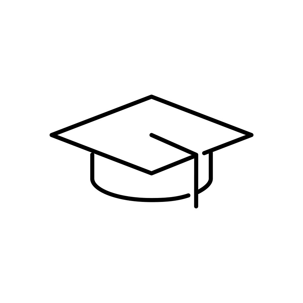 Illustration of graduation hat vector