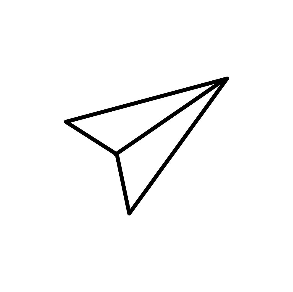 Illustration of paper plane vector