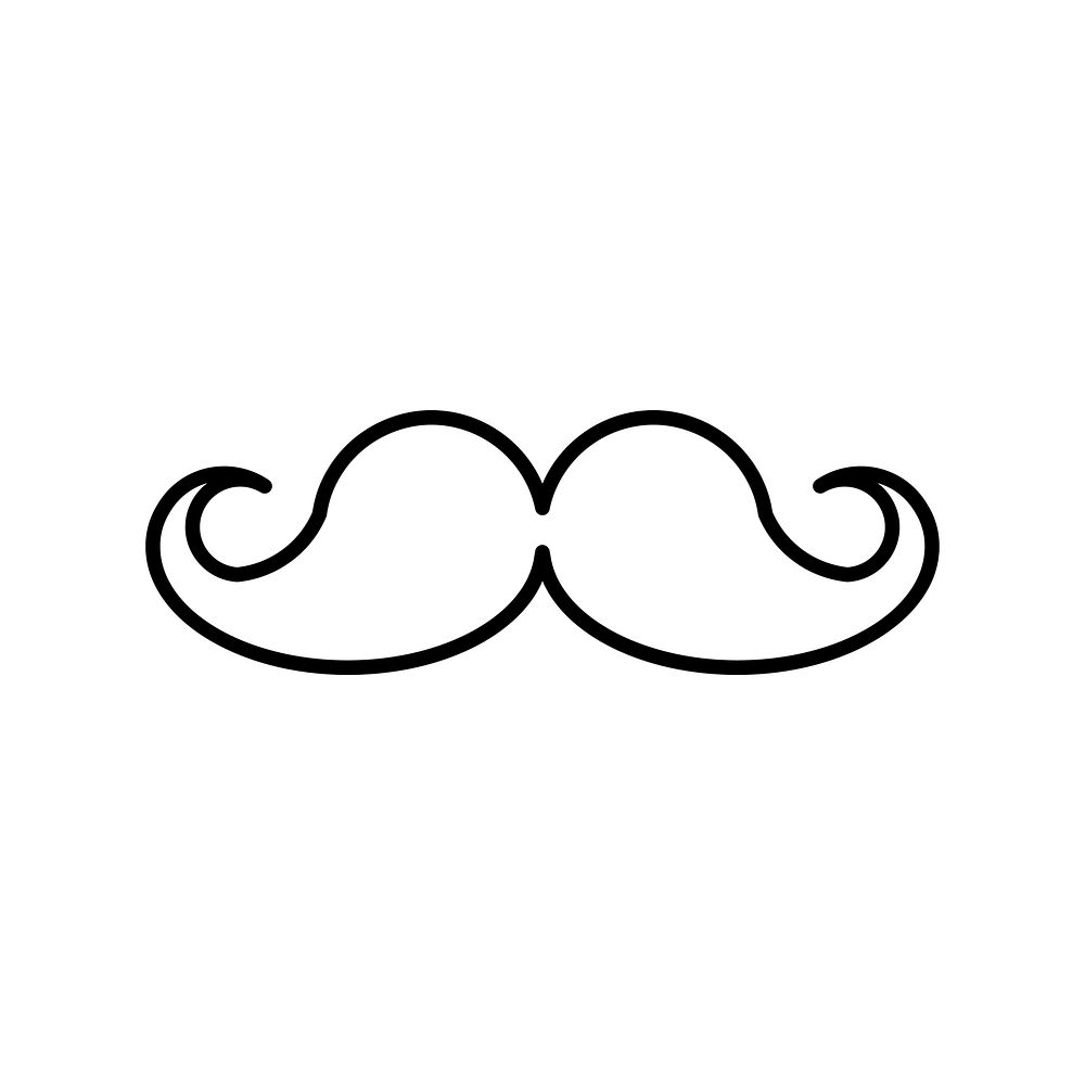 Illustration of moustache vector