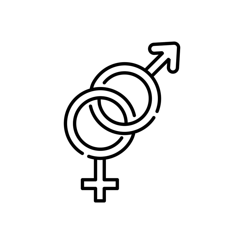 Illustration of couple symbol vector