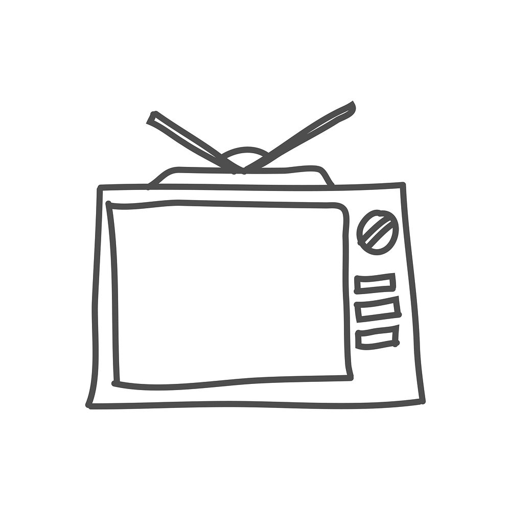 Sketch Tv Isolated On A White Background Monitor Vector Illustration Stock  Illustration - Download Image Now - iStock