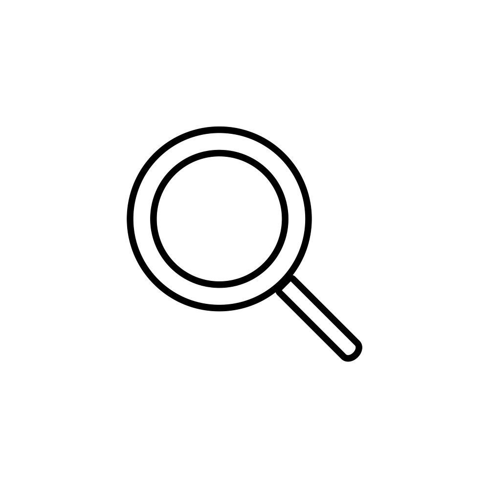Illustration of magnifying glass icon vector