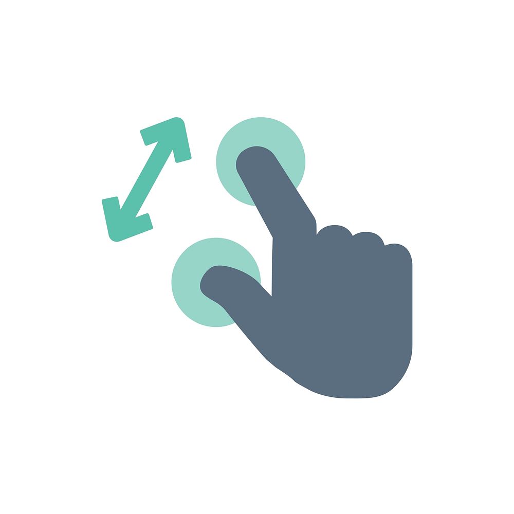 Illustration of touch screen hand gesture vector