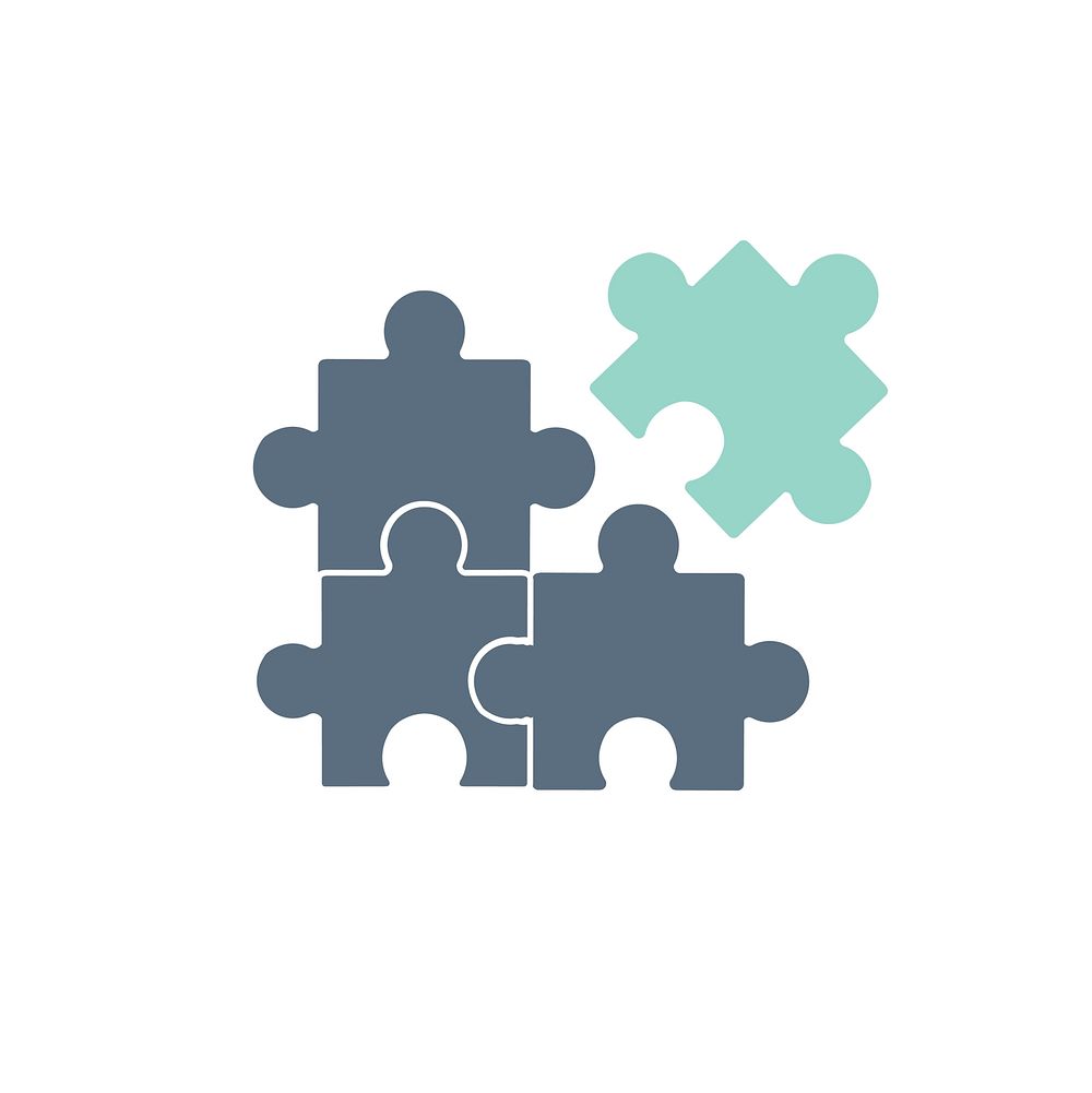 Illustration of jigsaw icon vector