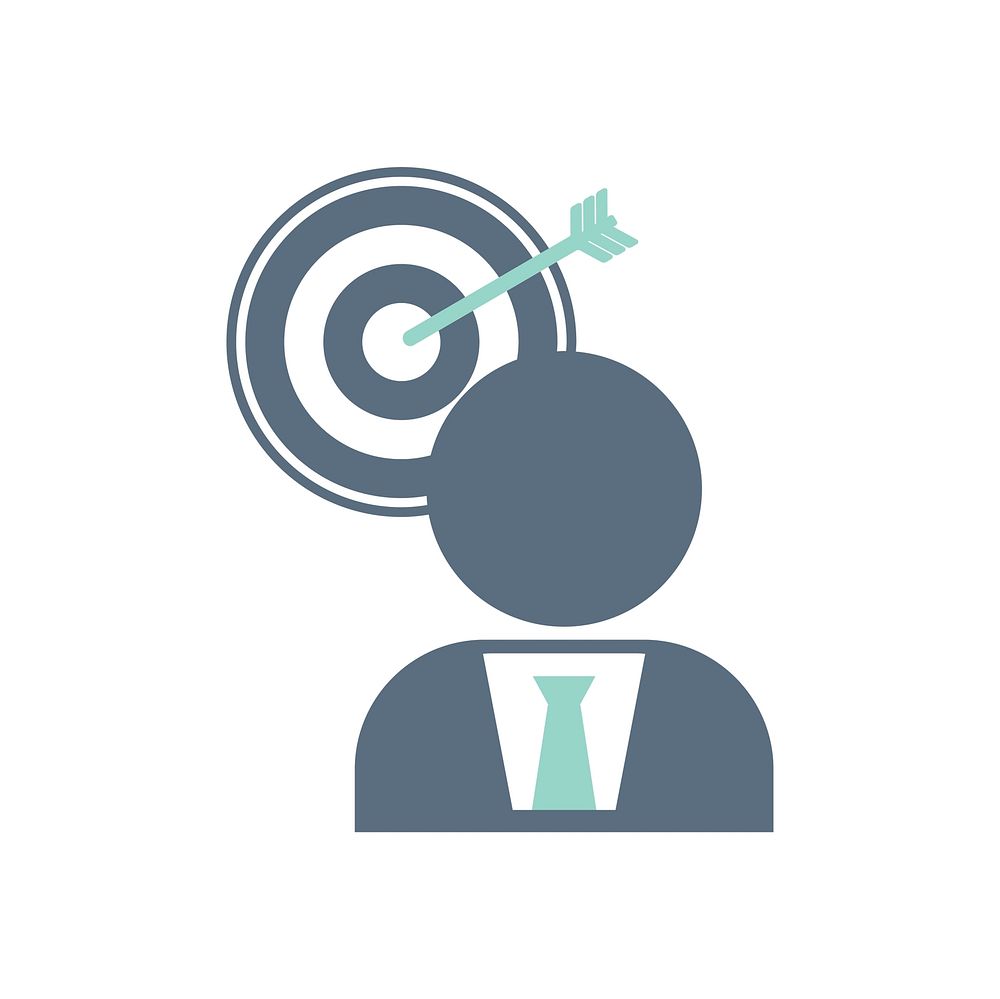 Illustration of business target icon vector