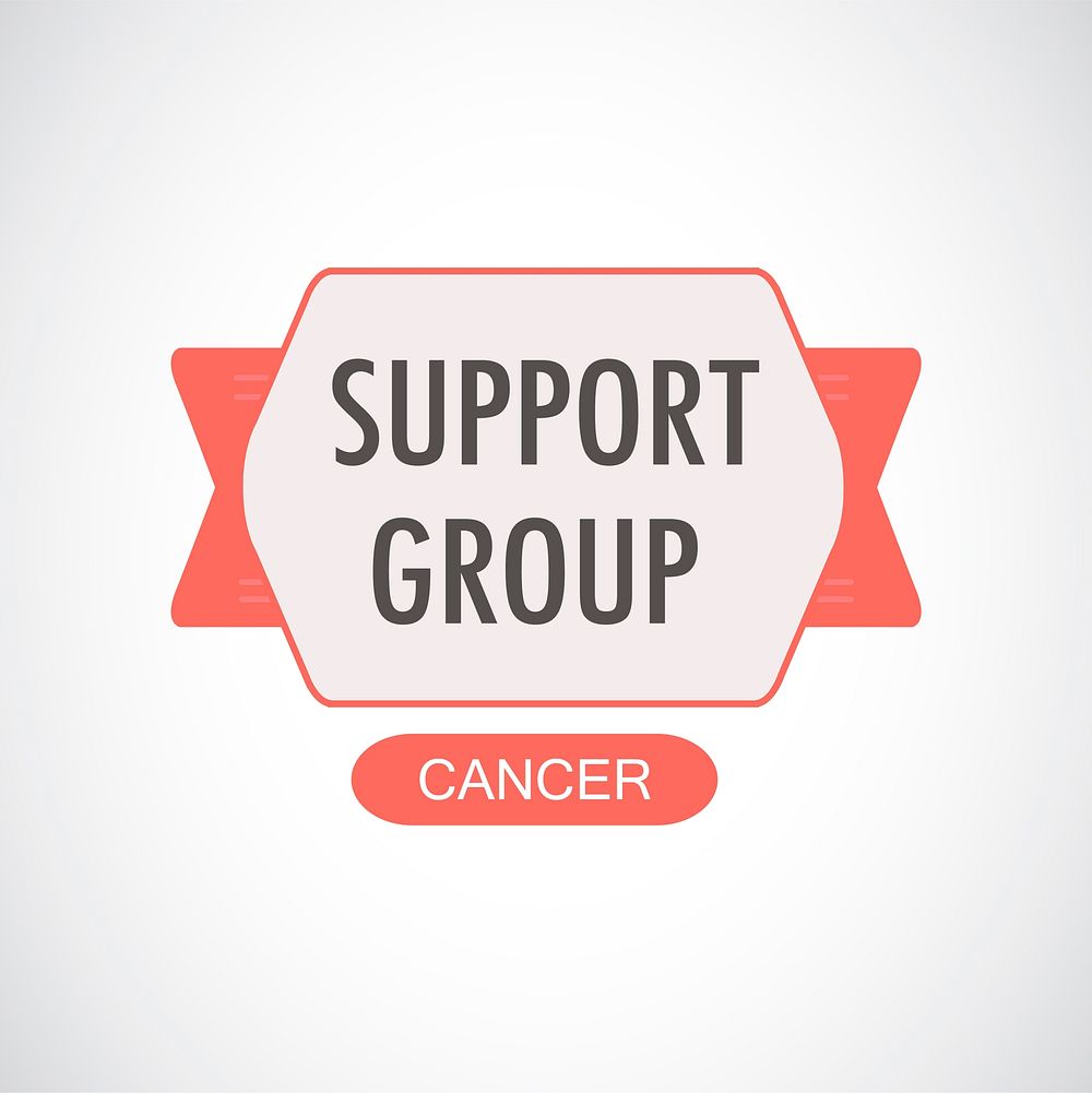 Illustration of cancer support group vector