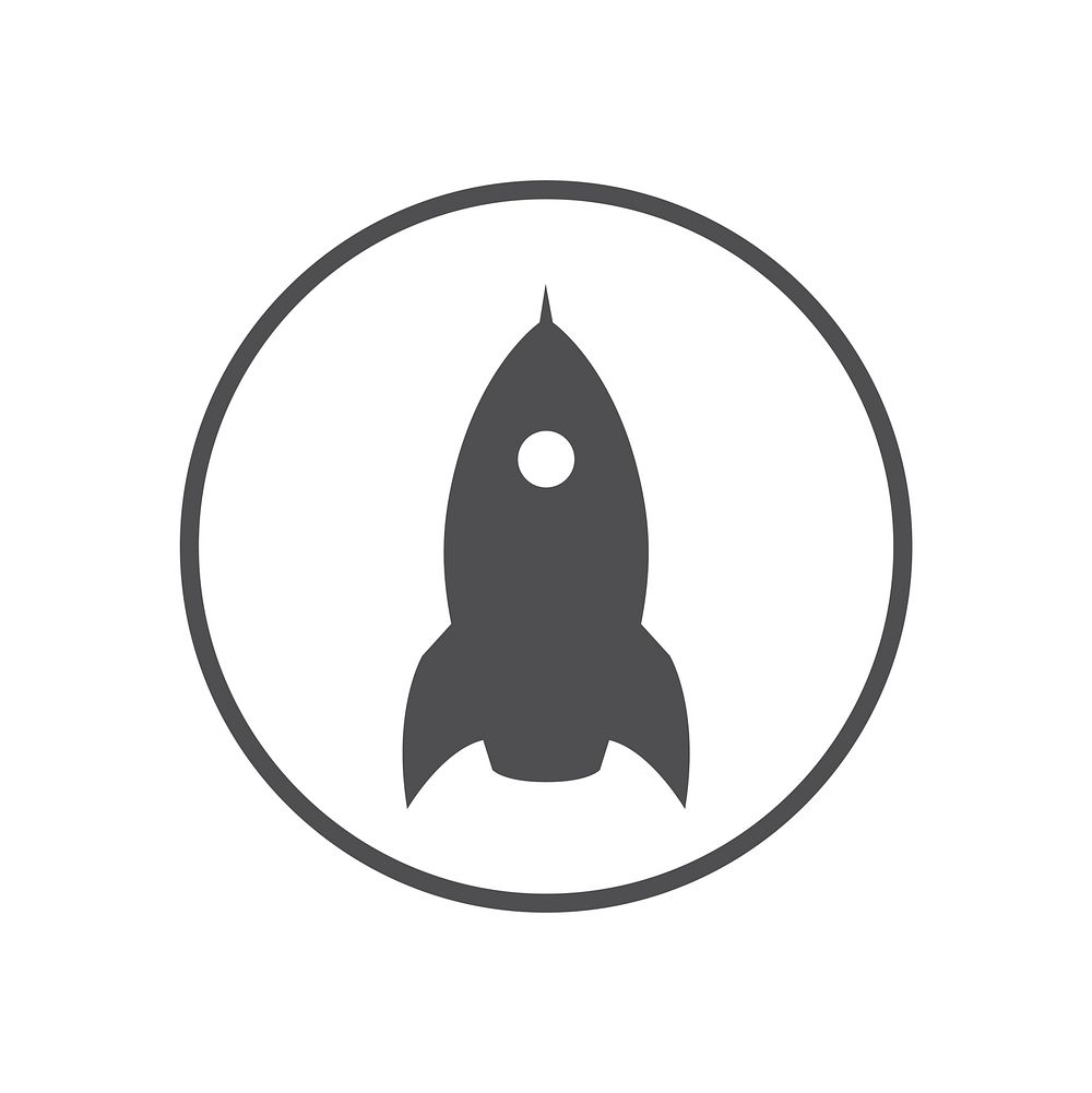 Illustration of rocket icon vector