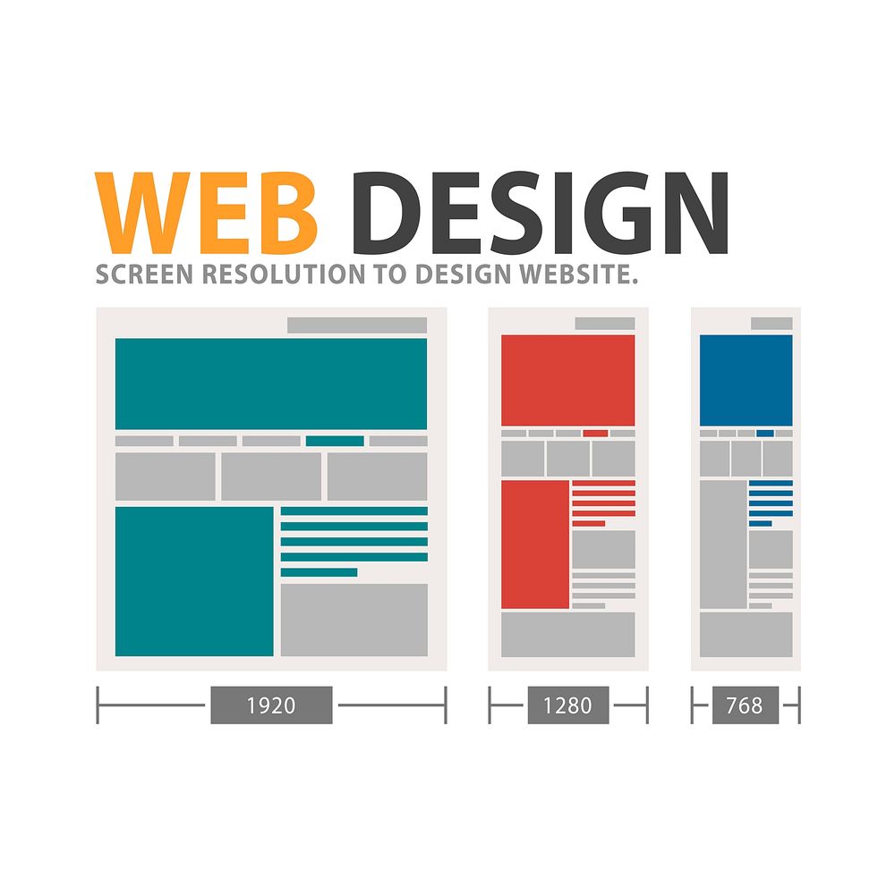 Illustration of web design template vector