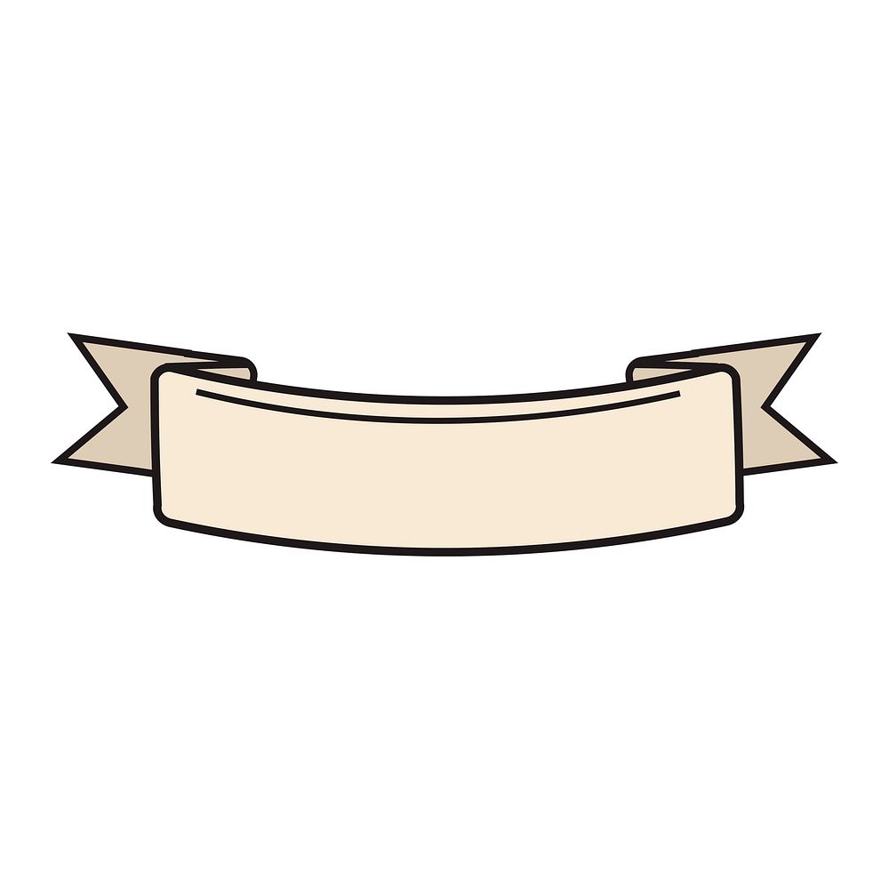 Illustration of blank ribbon banner vector
