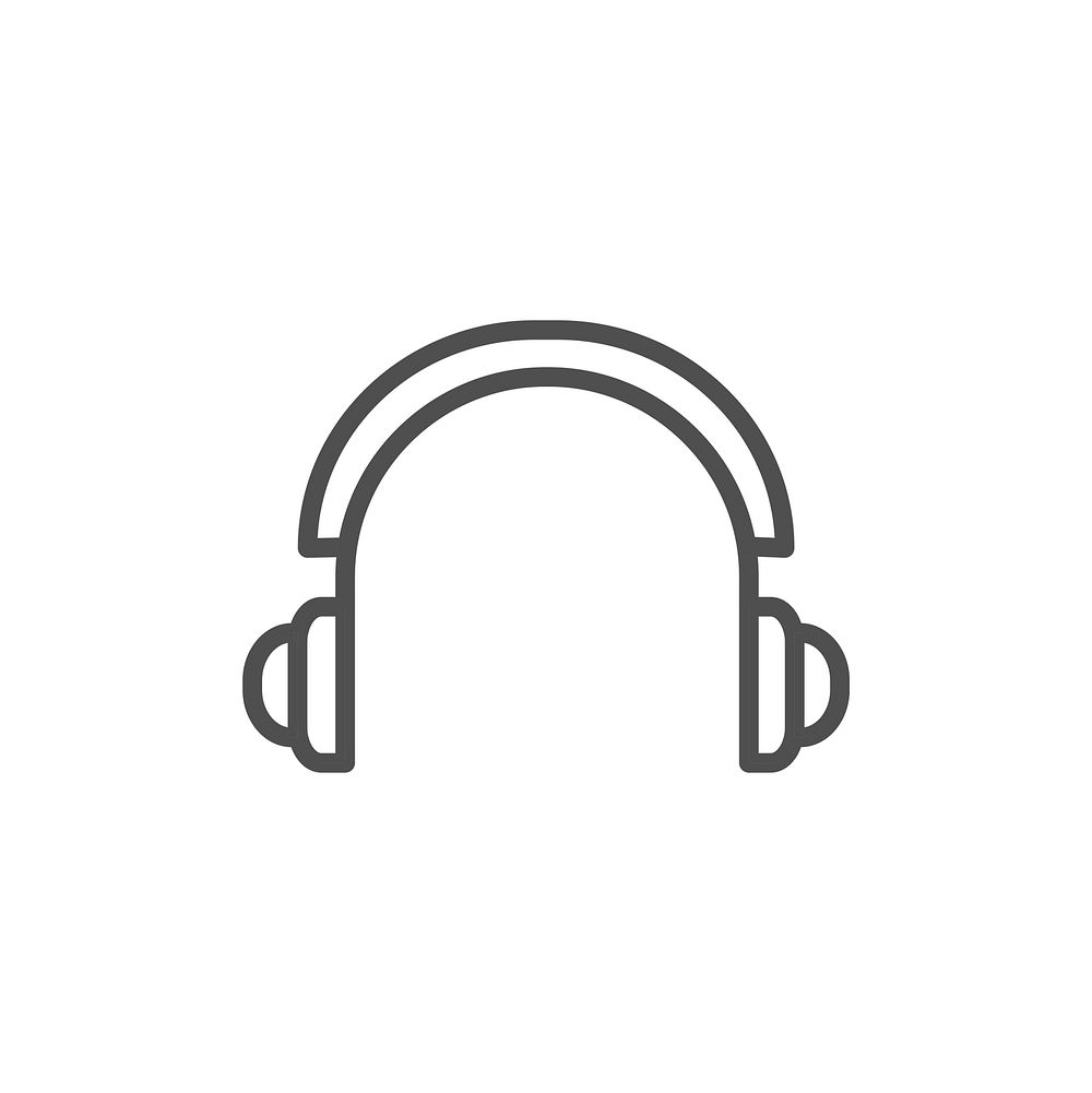 Illustration of headphones icon vector