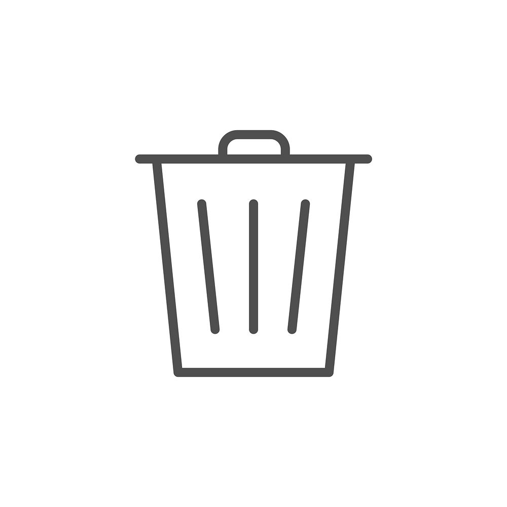 Illustration of trash bin icon vector