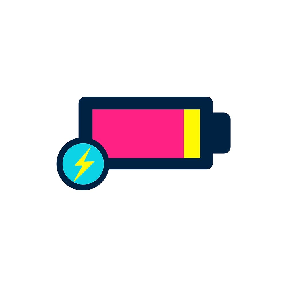 Illustration of battery icon vector