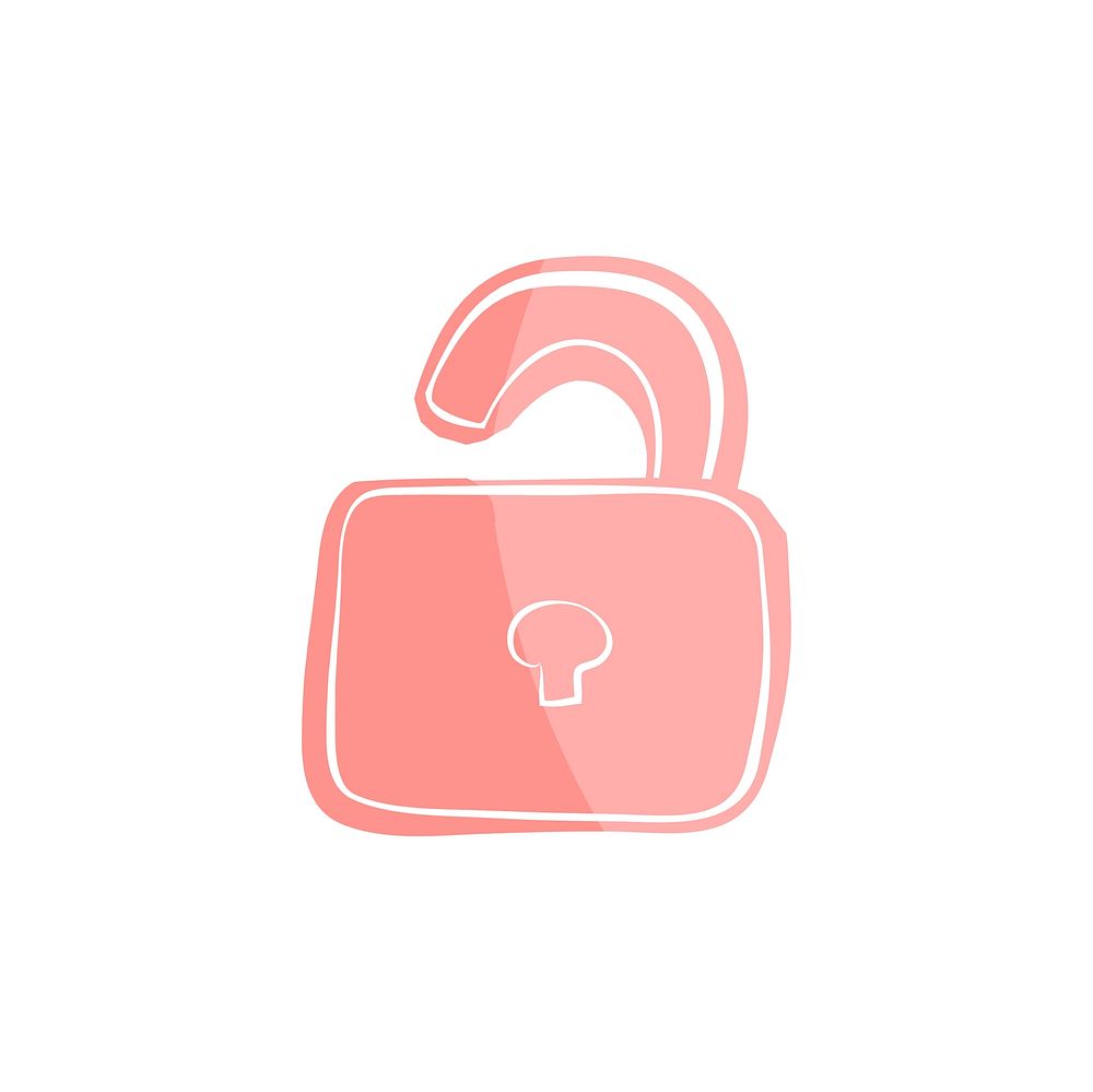 Illustration of lock icon vector
