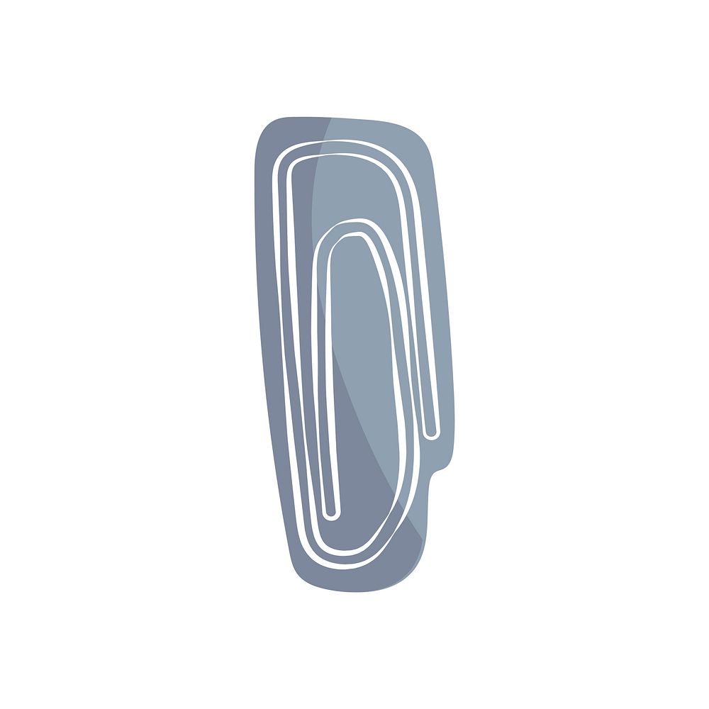 Illustration of paper clip vector