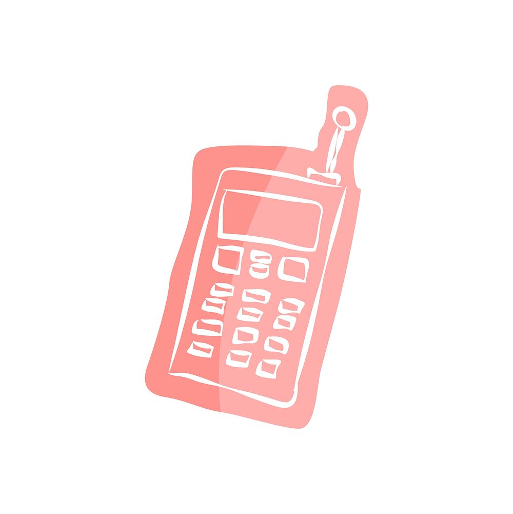 Illustration of mobile phone vector