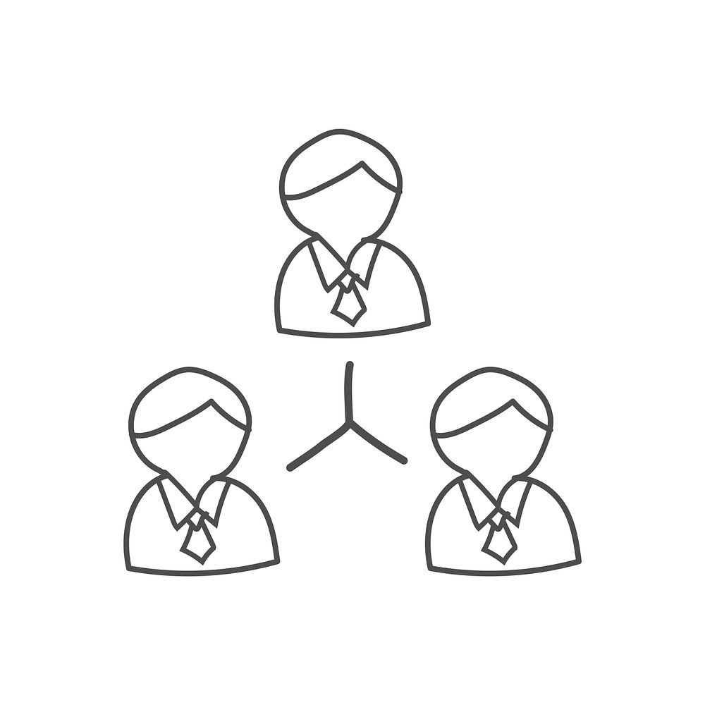 Illustration of business team structure vector