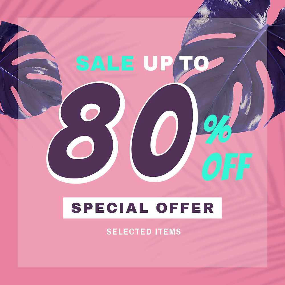 Up to 80% off template sale promotion advertisement