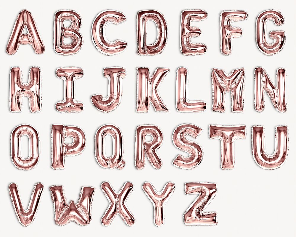 A to Z letter foil balloons set, alphabet design