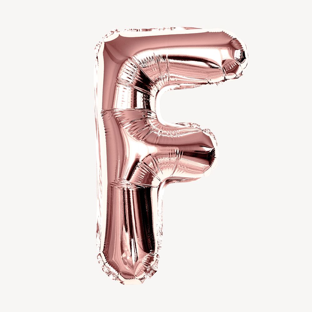 Pink F foil balloon collage | Premium PSD - rawpixel