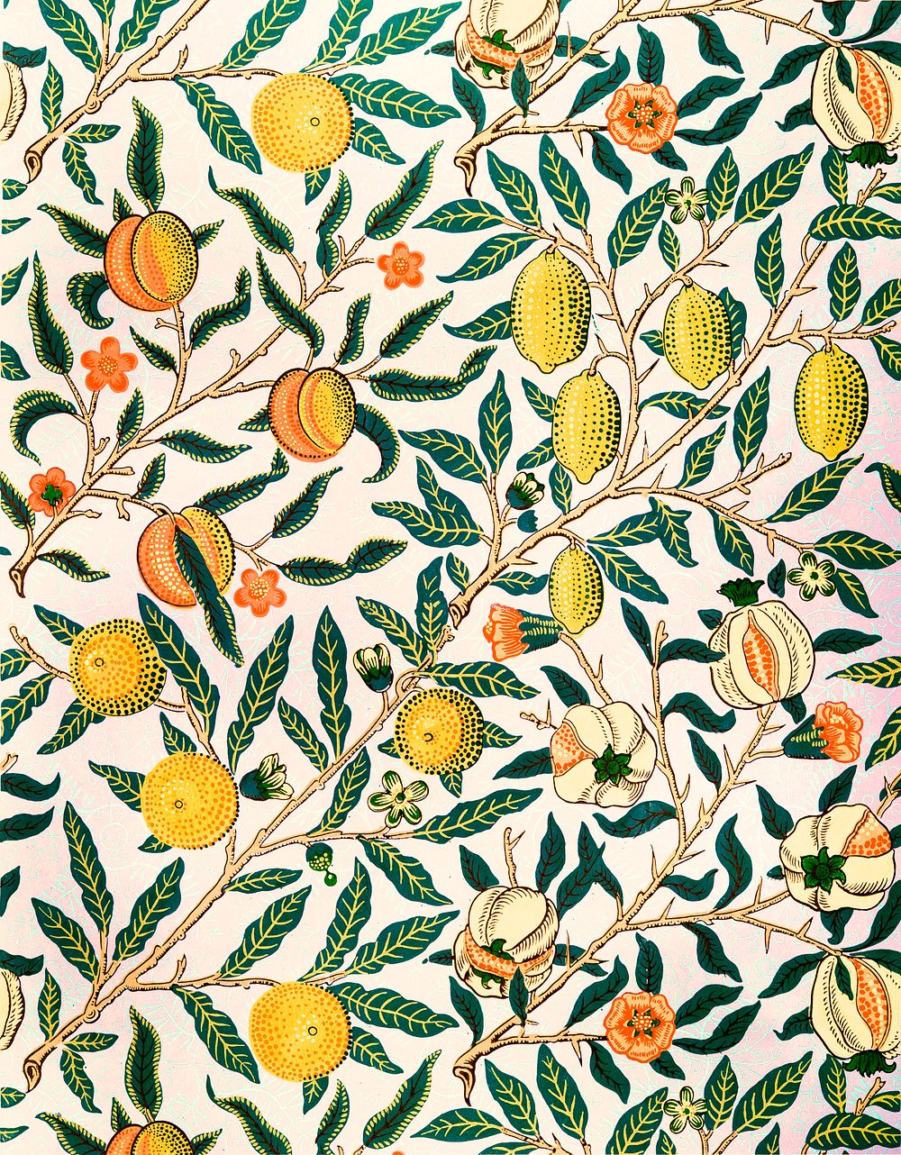Fruit or Pomegranate by William Morris (1834-1896). Original from the The MET Museum. Digitally enhanced by rawpixel.