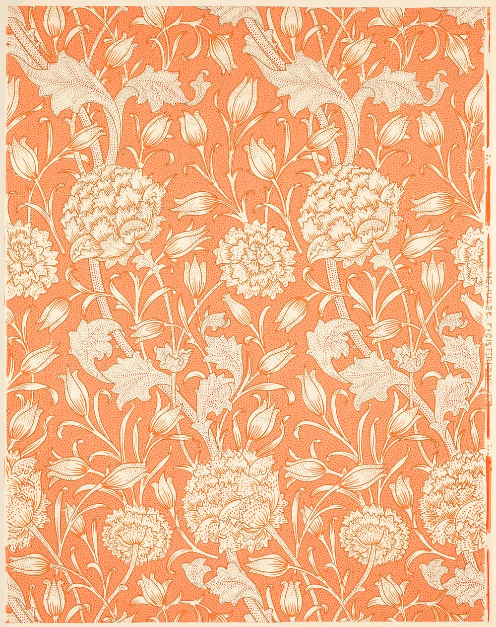 William Morris's (1834-1896) Wild Tulip famous pattern. Original from The MET Museum. Digitally enhanced by rawpixel.