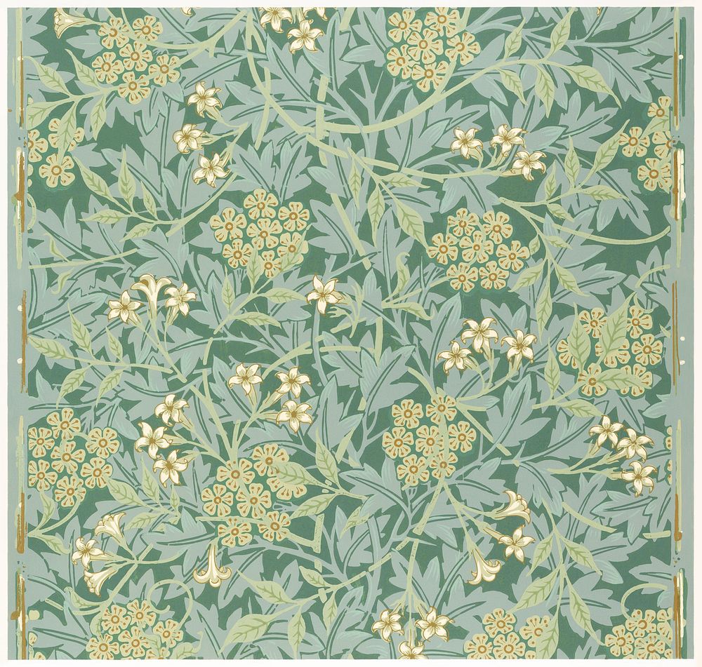 William Morris's (1834-1896) Jasmine famous pattern. Original from The MET Museum. Digitally enhanced by rawpixel.
