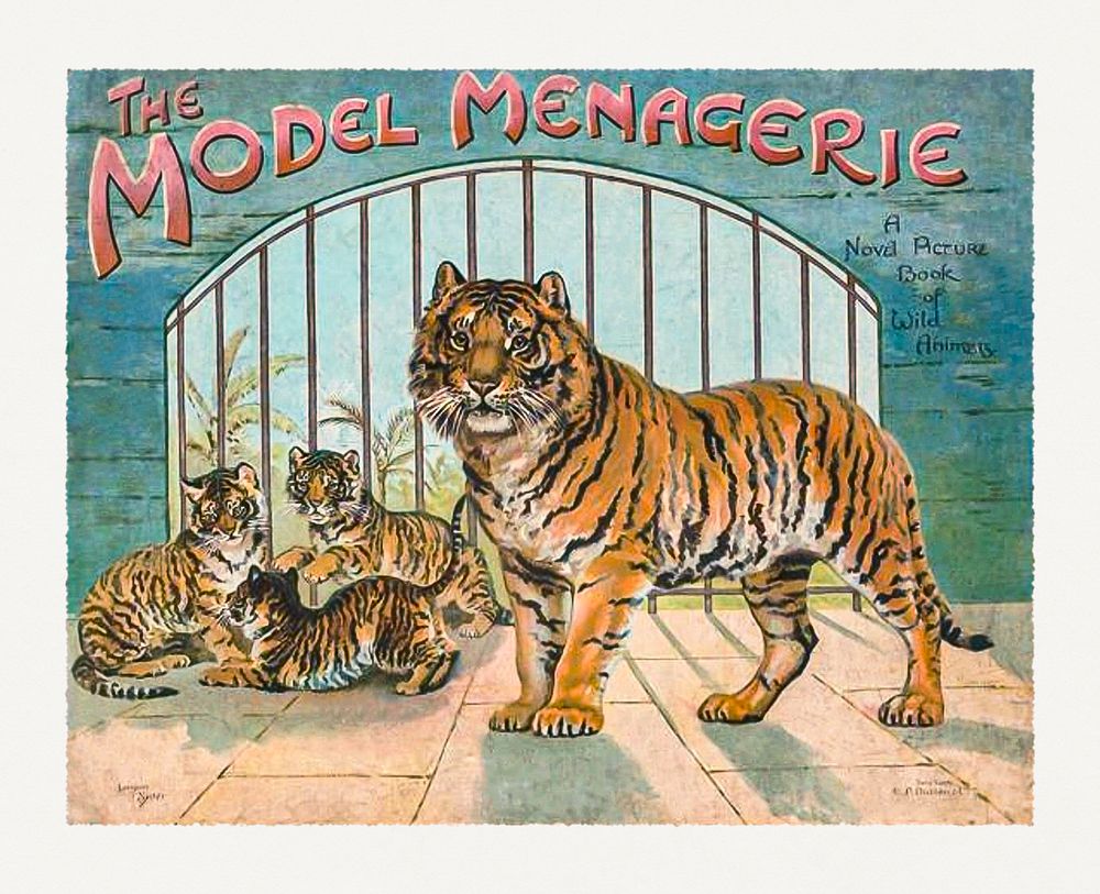 The Model Menagerie, A Novel Picture Book of Wild Animals (1897) published byE. P. Dutton and Company. Original from The MET…