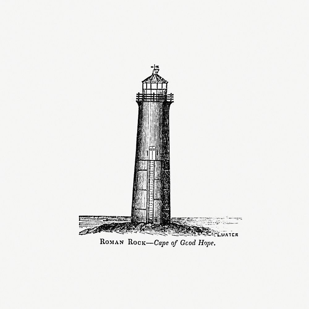 Roman rock, Cape of good hope from Circular relating to Lighthouses, Lightships, Buoys, and Beacons (1863) published…