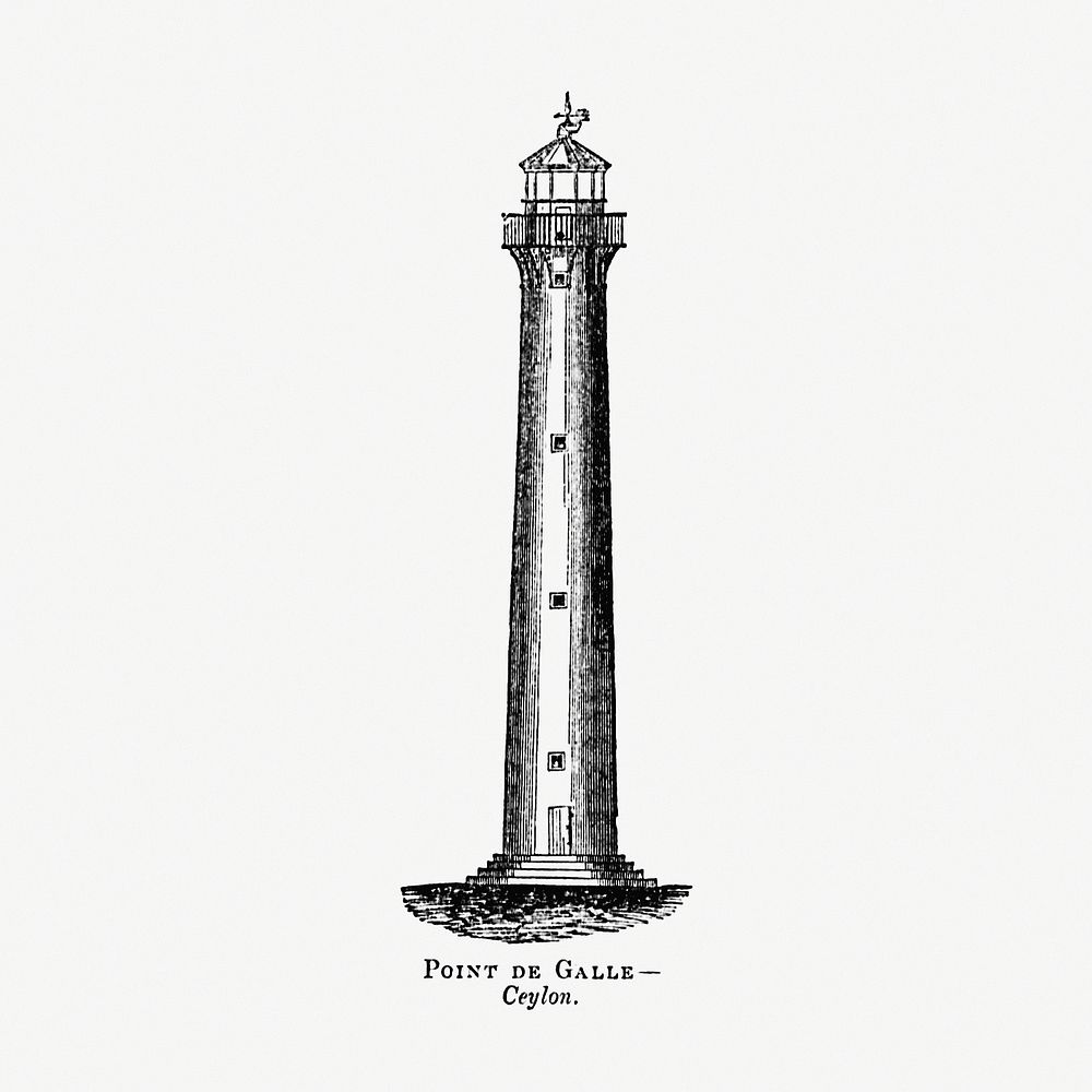 Point de Galle, Ceylon from Circular relating to Lighthouses, Lightships, Buoys, and Beacons (1863) published by Alexander…