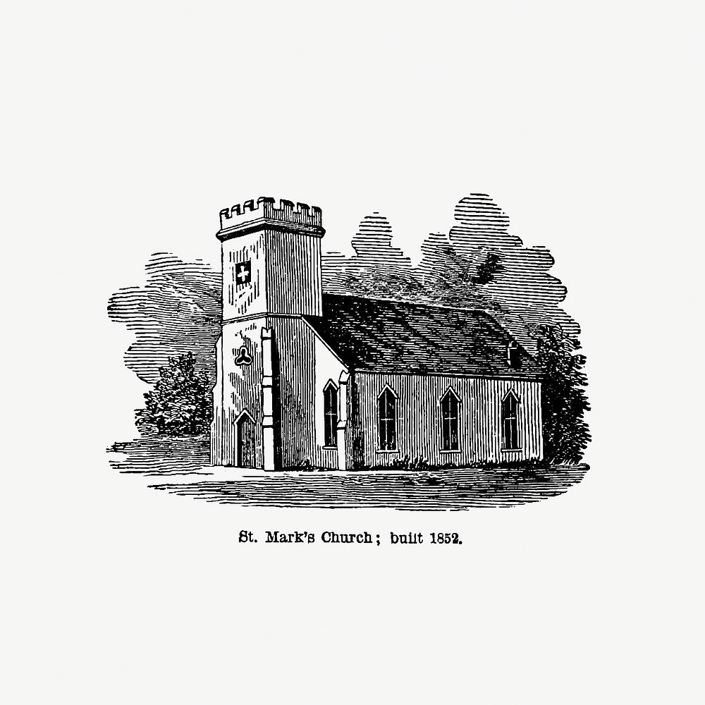 St. Mark's church from A History of the County of Westchester, from its first settlement to the present time (1881)…