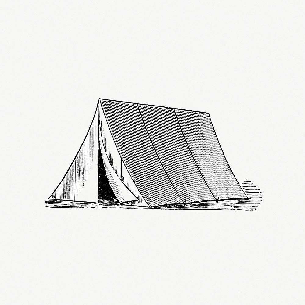 Drawing of a tent