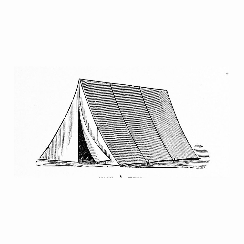 Tent from ractical hints on Camping (1882) published by Howard Henderson. Original from the British Library. Digitally…