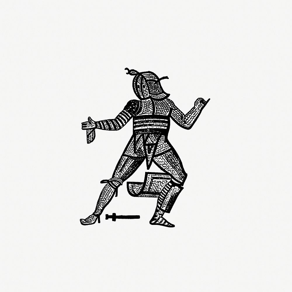 Drawing of a gladiator