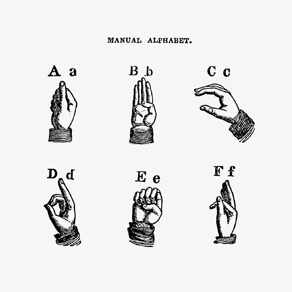 Drawing of sign language