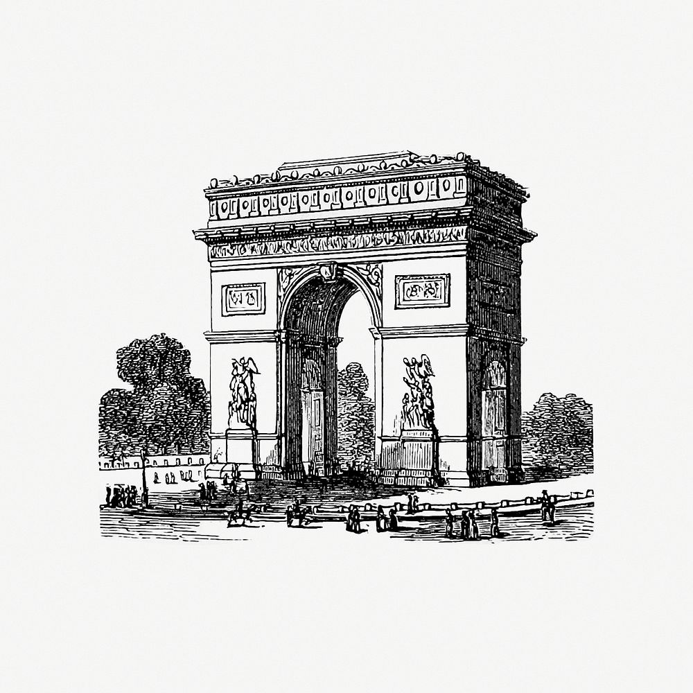 Arc de Triomphe from Paris-Neuf, Or Dream And Reality. Great Phantasmagoria (1861) published by Charles Simon Pascal…