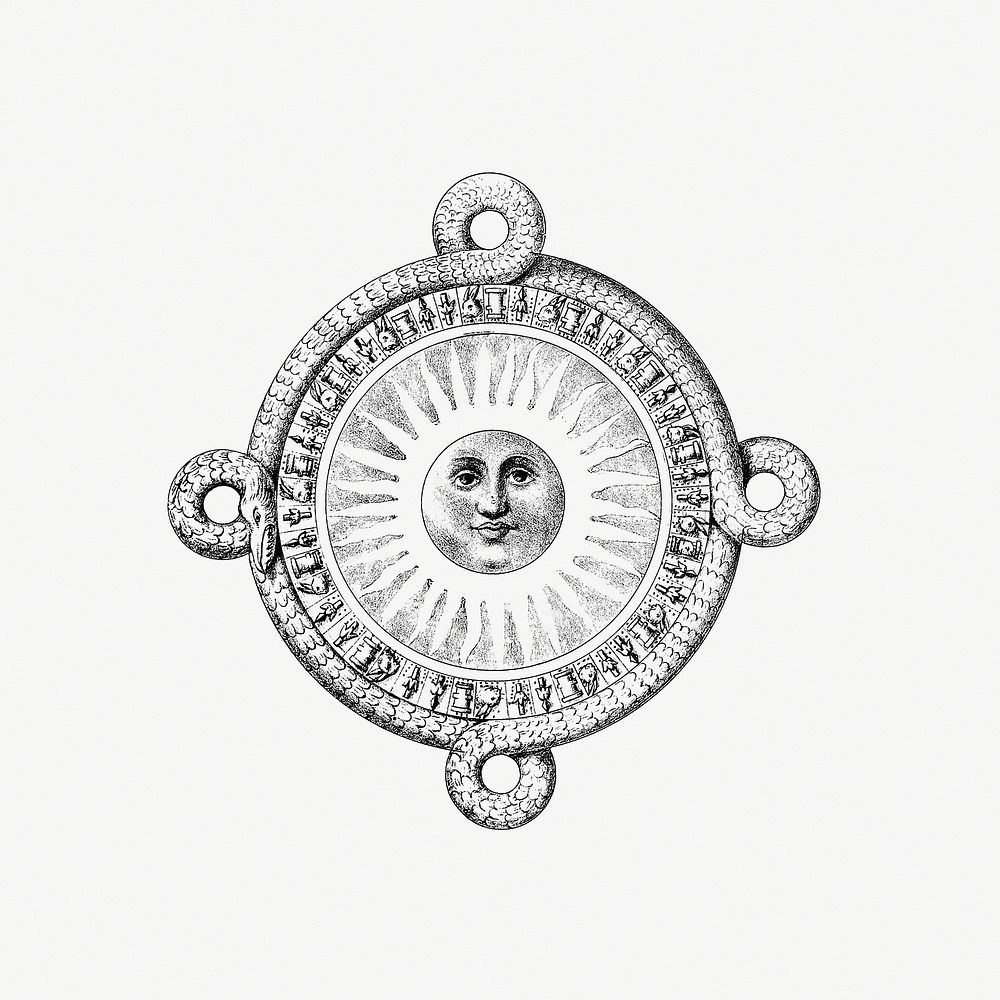 Sun from Ancient History Of Mexico published by Francisco Javier Mariano Clavigero (1853). Original from the British…