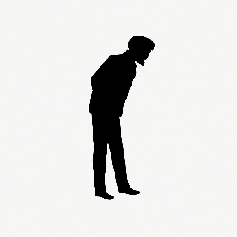 Drawing of a male silhouette