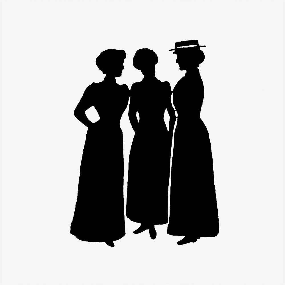 Female silhouettes from Mr.Grant Allen's New Story Michael's Crag With Marginal Illustrations in Silhouette, etc published…