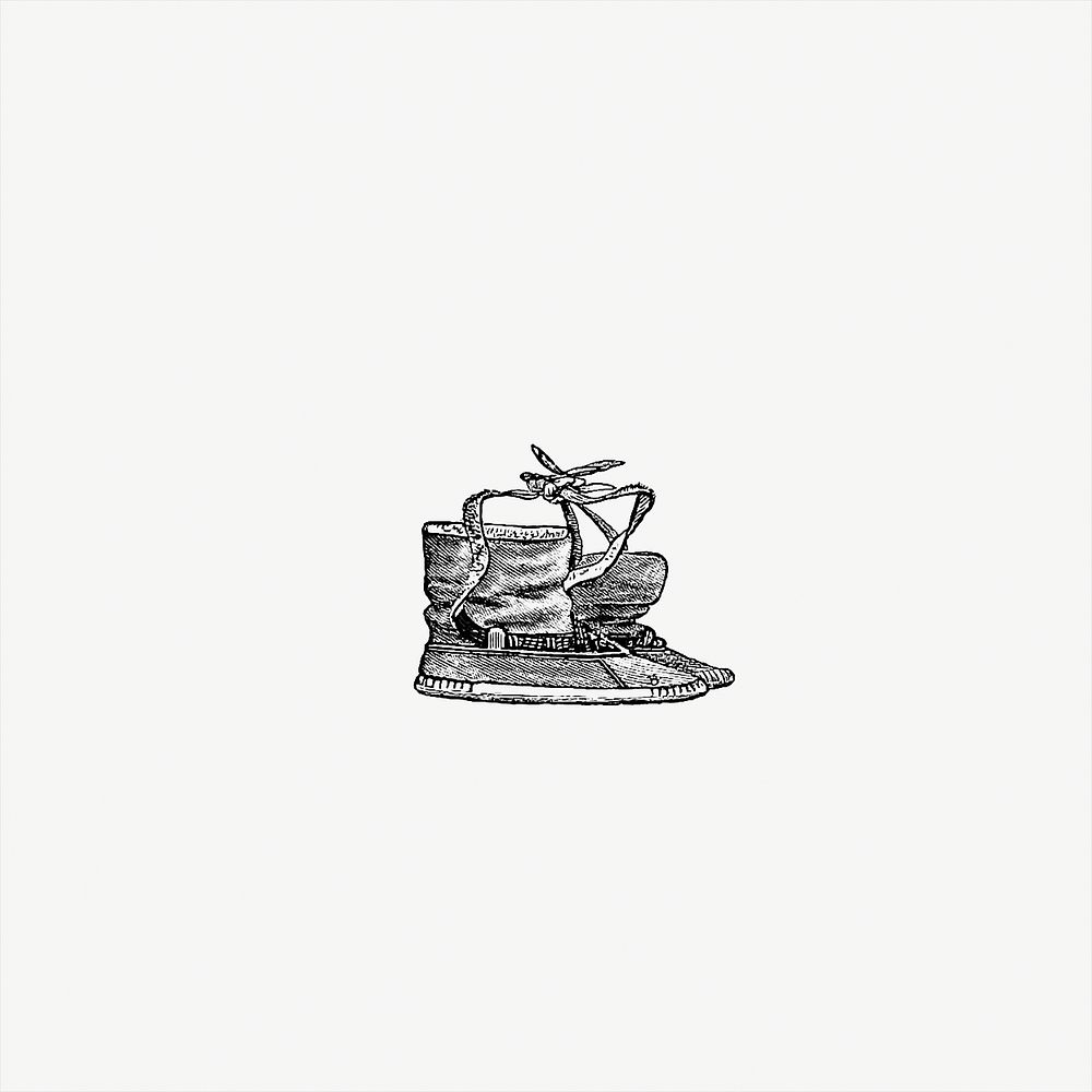 Drawing of eskimo shoes