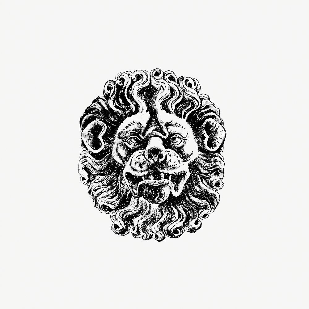 Lion head from Patrician And Lviv Burghers In The 16th Century. i. XVII. Age... Second Edition published by We Lwowie…