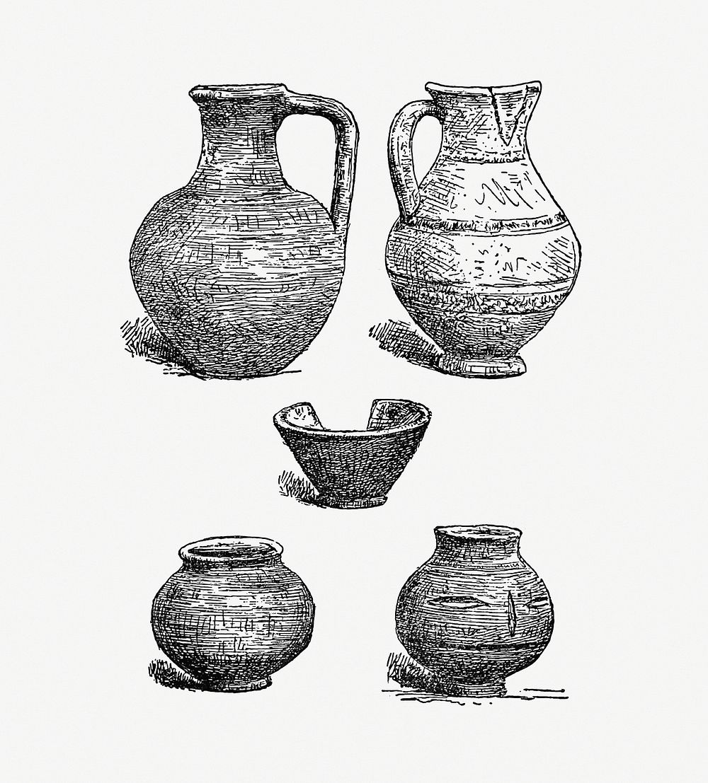 Antique potteries from Angouleme, History, Institutions And Monuments. L.P (1885). Original from the British Library.…