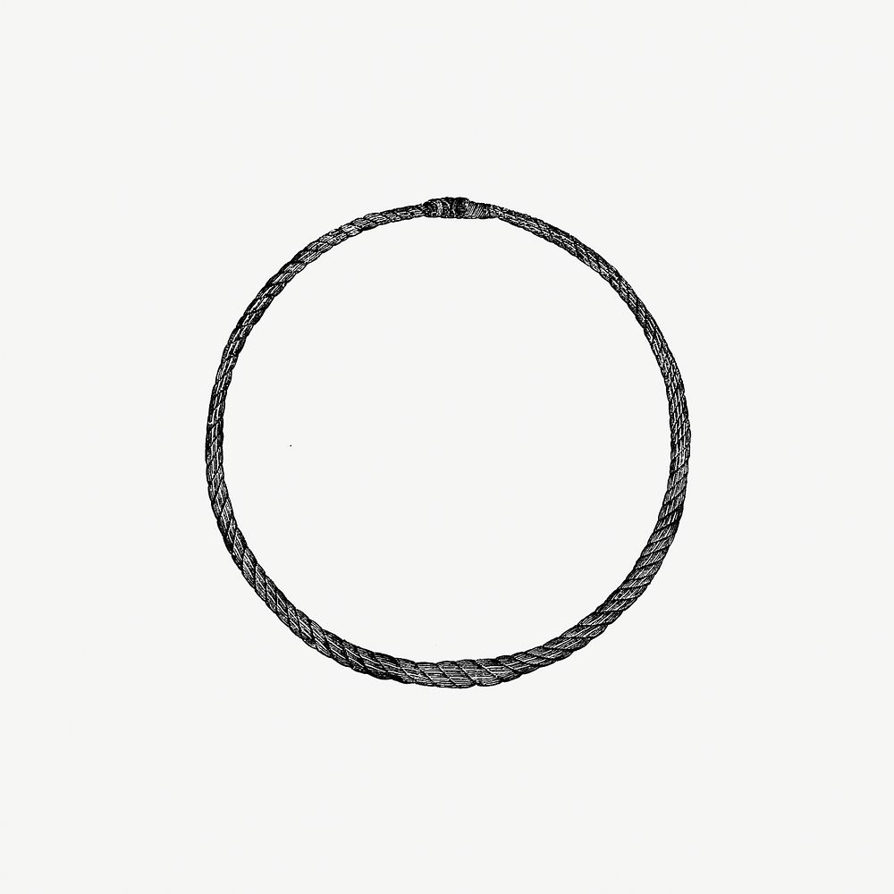 Rope in circle from Illustrated Norway's History by Ole Andreas &Oslash;verland (1885). Original from the British Library.…