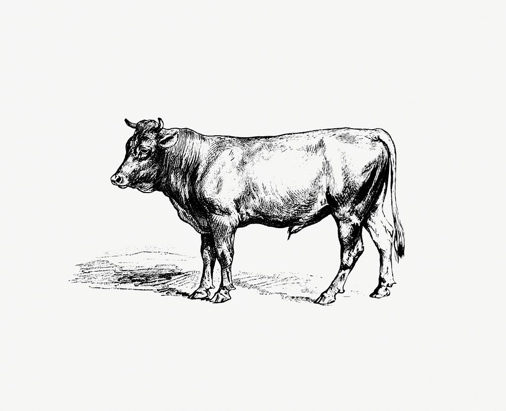 Drawing of a bull