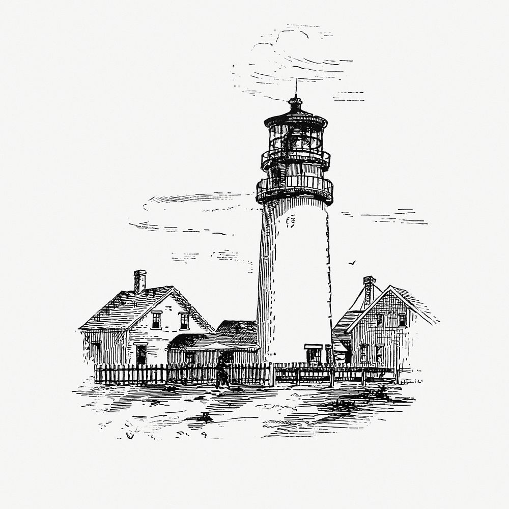 Highland lighthouse from Truro... Cape Cod, Or, Landmarks And Sea Marks... Illustrations published by D. Lothrop and Co.…